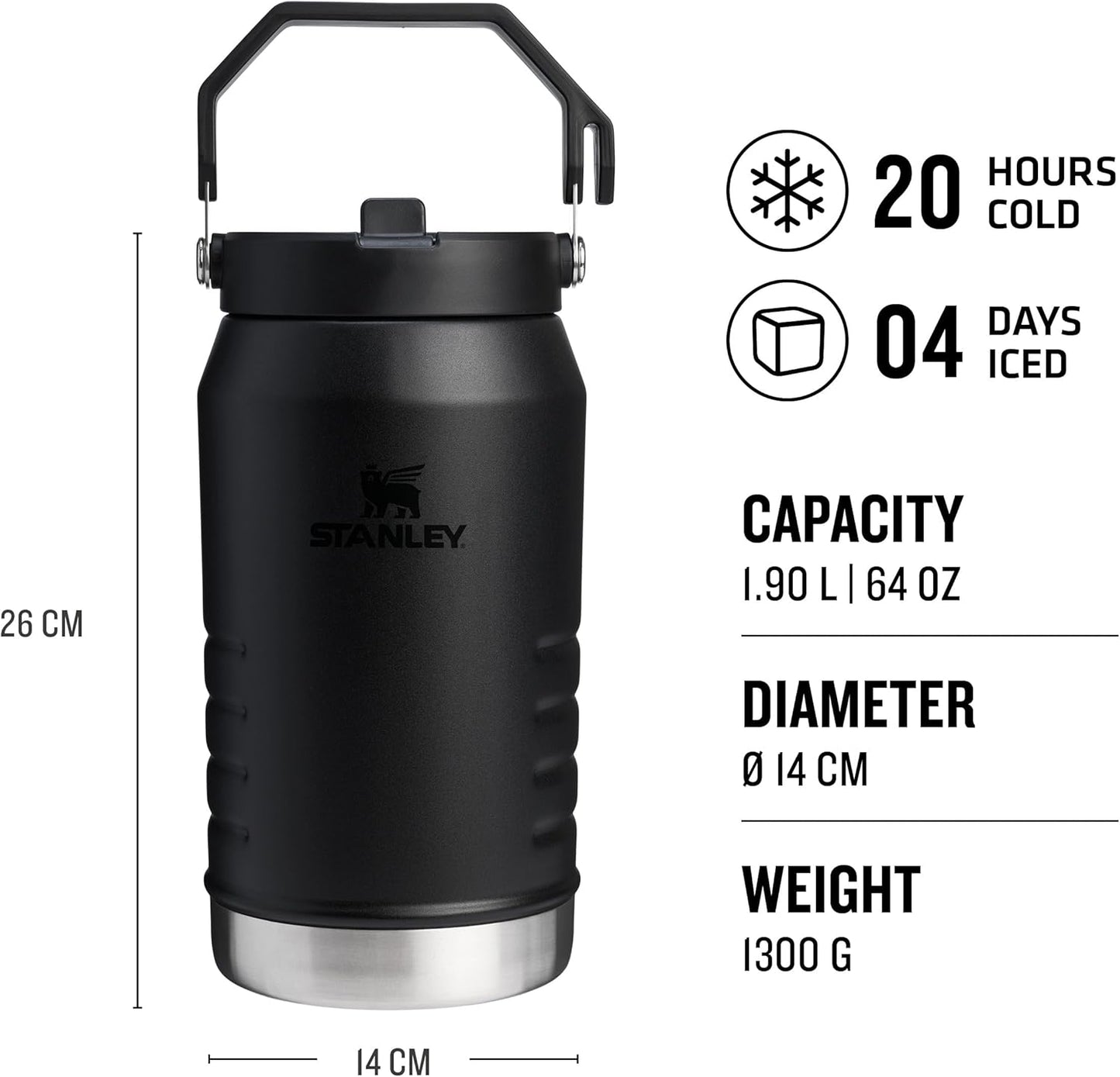STANLEY IceFlow™ Flip Straw 2.0 Jug 1.9L | Azure