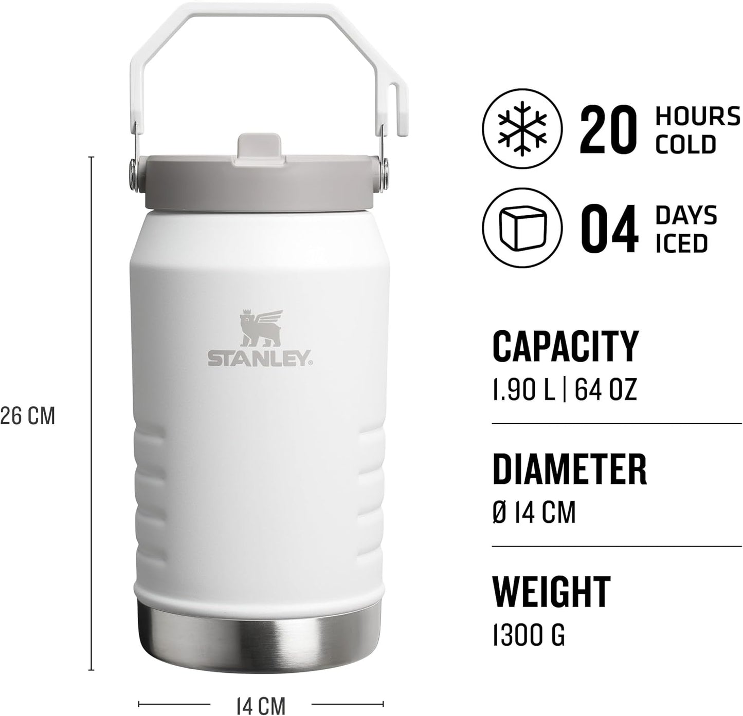 STANLEY IceFlow™ Flip Straw 2.0 Jug 1.9L | Frost