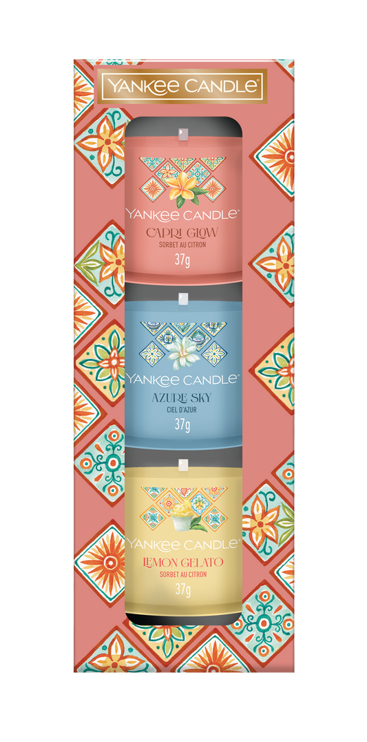 3 Mini Filled Votive Gift Set
